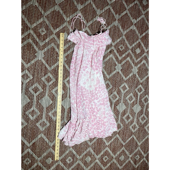 Antik Batik Pink Floral Ruffle Tiered Detail Strappy Sundress Size XS - Picture 7 of 7